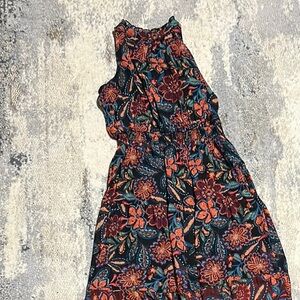 Floral Sleeveless Maxi Dress - Multicolor